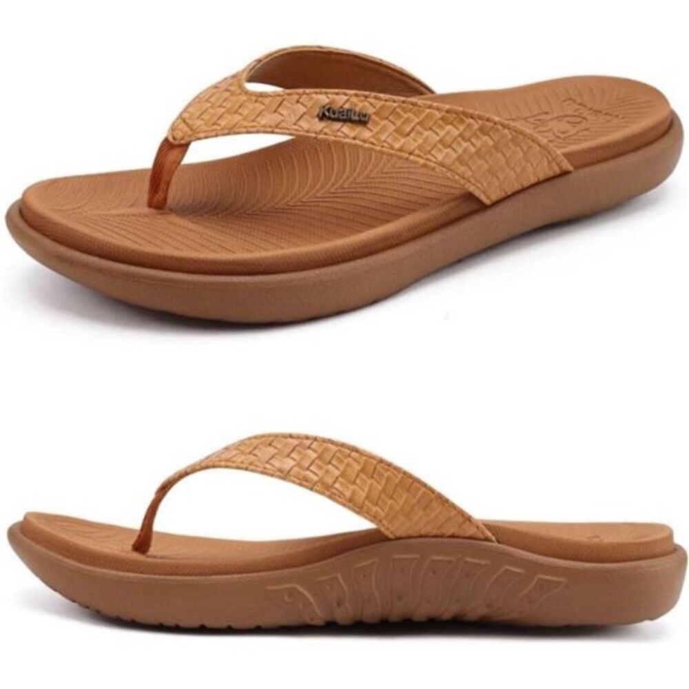 KuaiLu Womens Flip Flops Ladies Yoga Mat Comfortable Walking Thong Sandals With